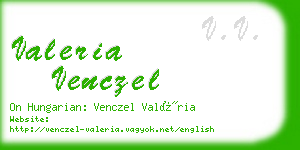 valeria venczel business card